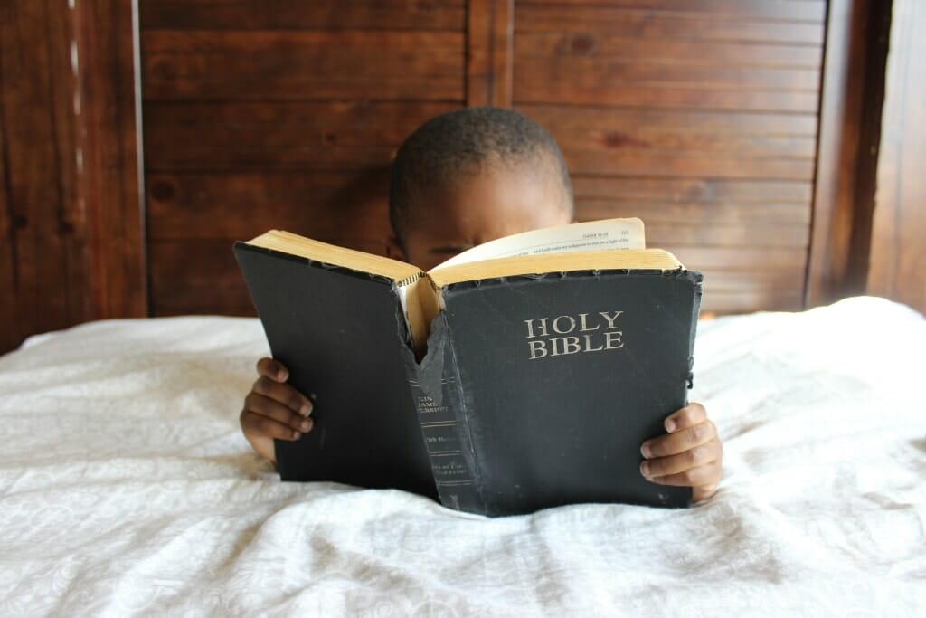 kid with Bible
